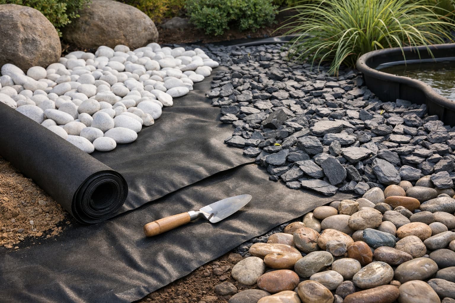 Jaka folia pod kamienie w ogrodzie?